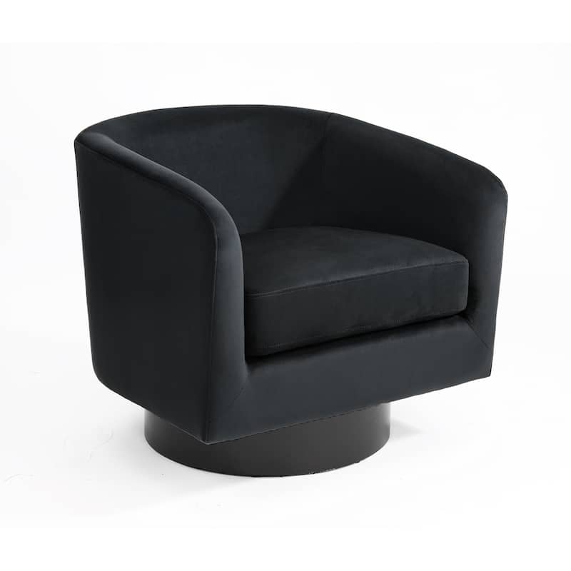 Modern Barrel Swivel Accent Chairs For Living Room