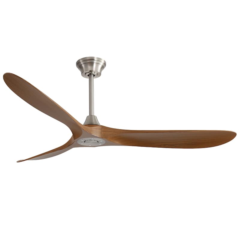 60" Outdoor Ceiling Fan Without Light,3 ABS Blade with Smart APP Control - Brushed Nickel