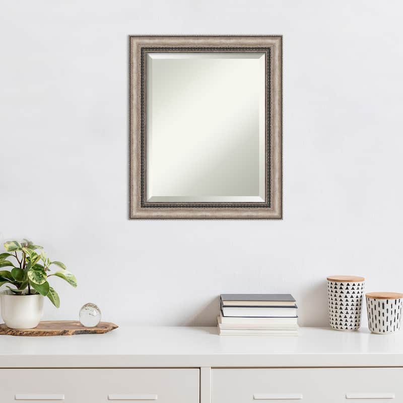 Beveled Wall Mirror - Lyla Ornate Silver Frame - Lyla Ornate Silver