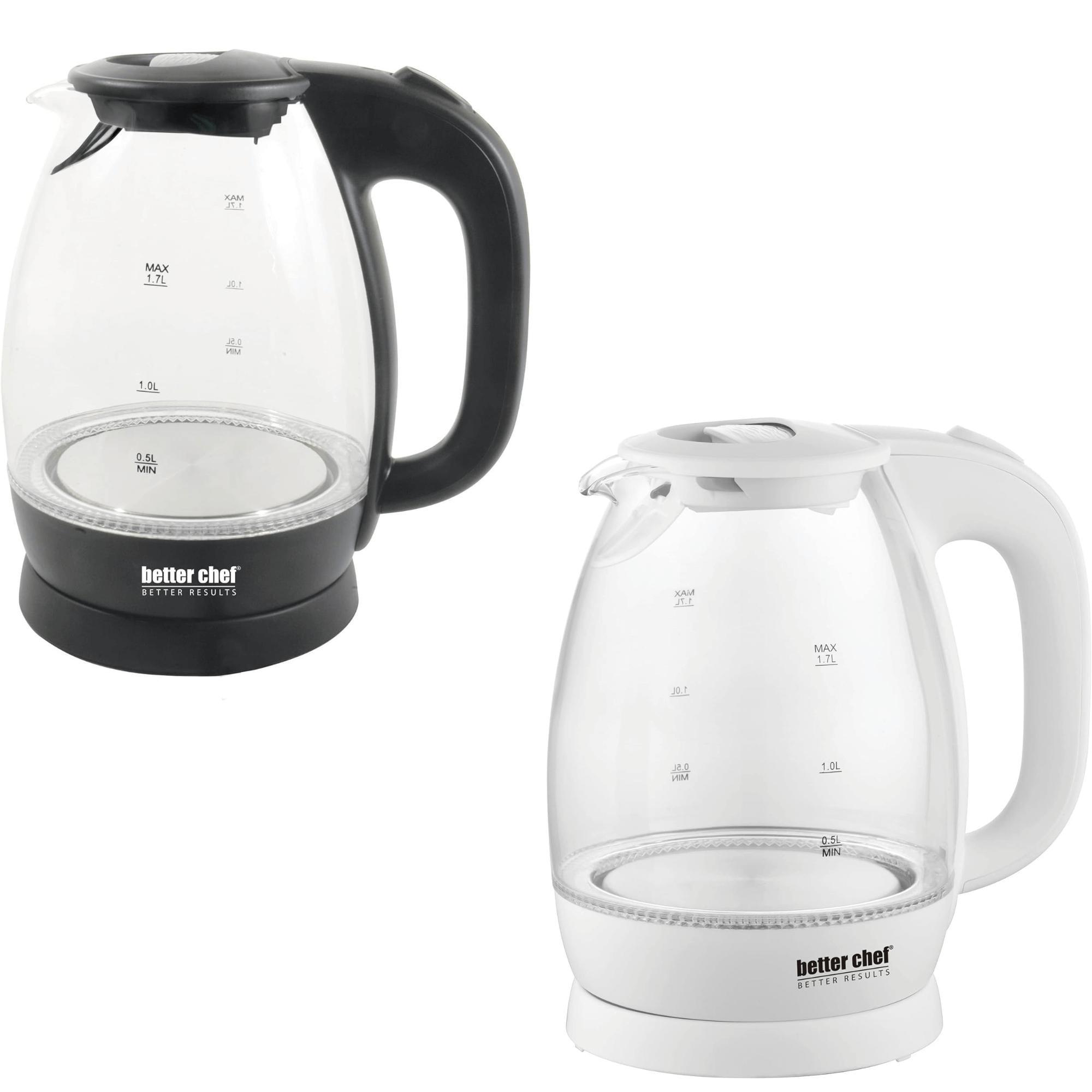 Better Chef 7-Cup Cordless Electric Borosilicate Glass Kettle with LED Light