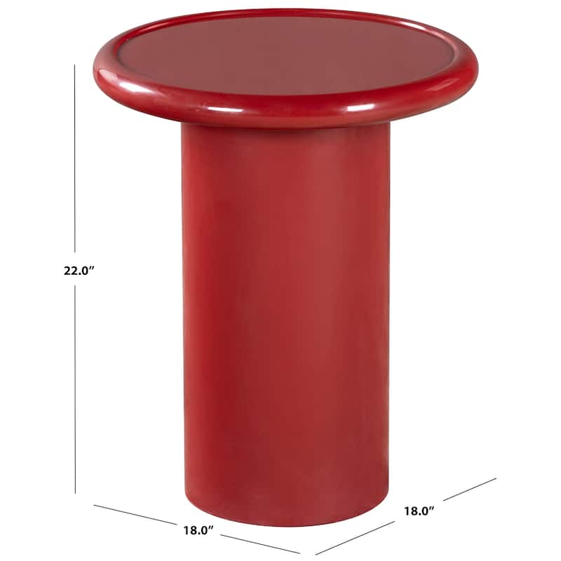 SAFAVIEH Couture Lollita Round Concrete Accent Table - 18"W x 18"D x 22"H