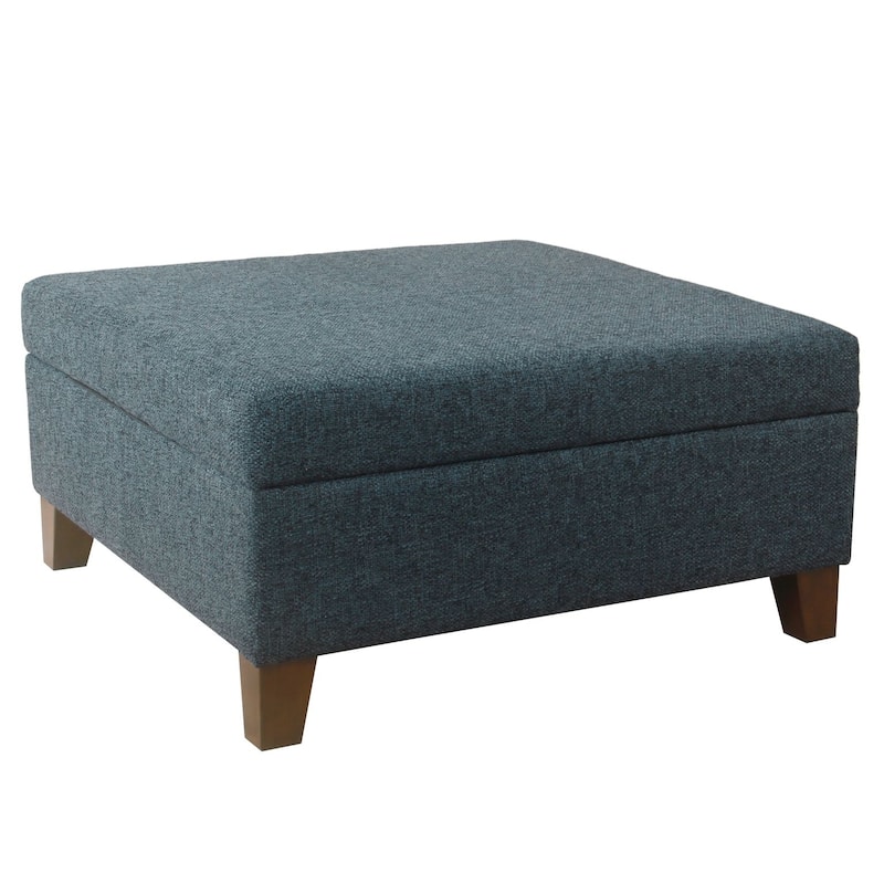 HomePop Luxury 32" Square Storage Ottoman