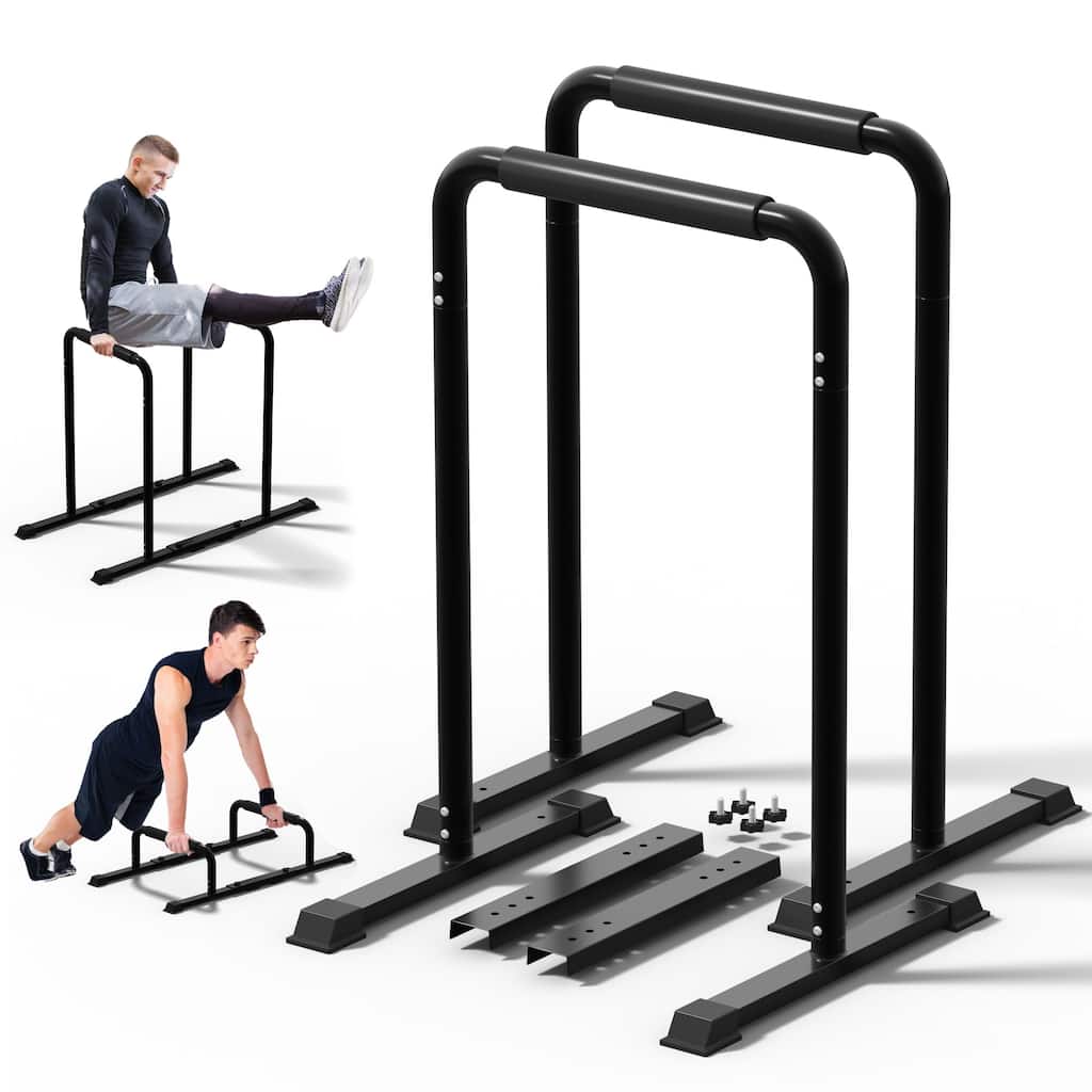 Zenova Adjustable Dip Bars 980LBS Heavy Duty Parallel Bars for Calisthenics Space-Saving Home Gym Equipment
