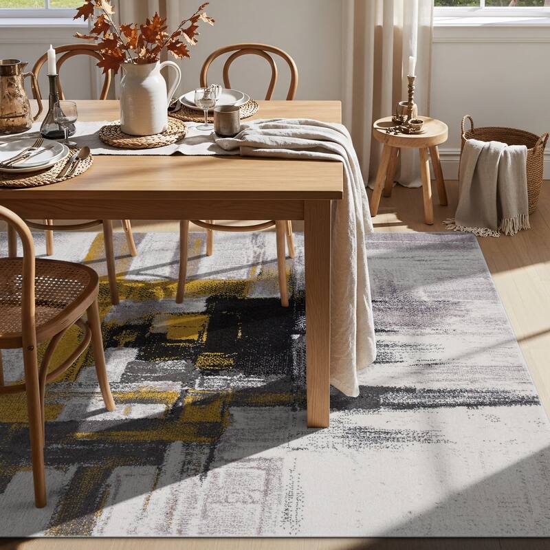 World Rug Gallery Modern Abstract Art Area Rug