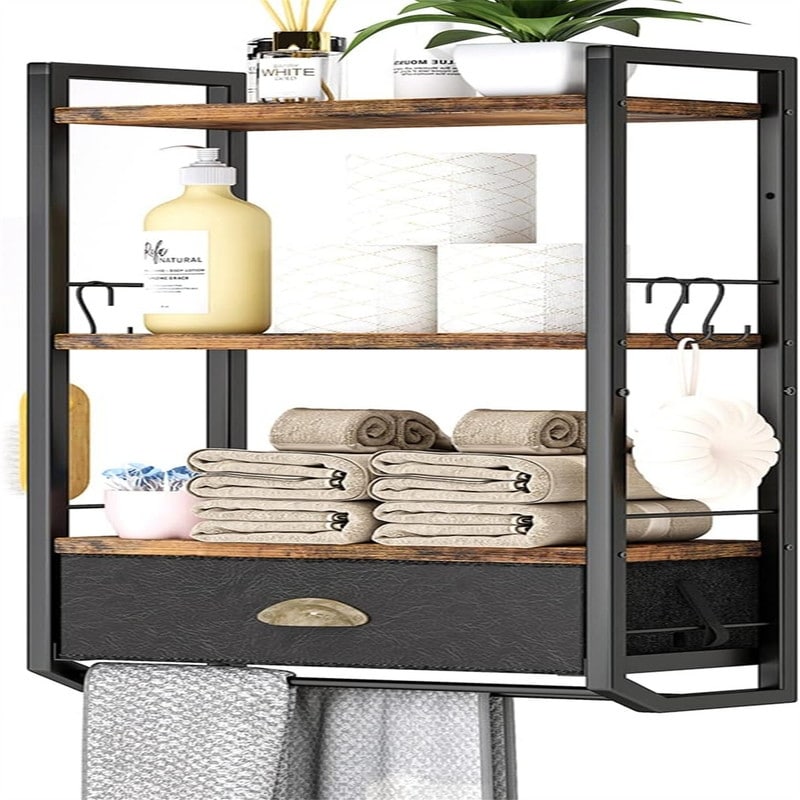 Bathroom Storage Organizer Wall Mounted - 15.35"D x 7.87"W x 28.74"H
