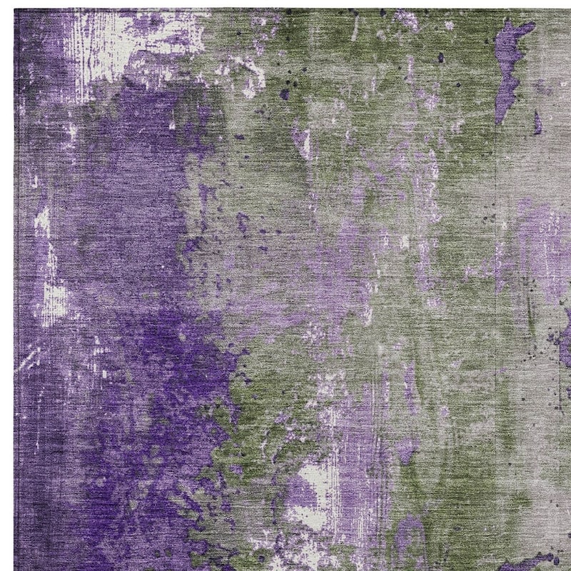 HomeRoots Abstract Transitional Rectangle Outdoor Rug