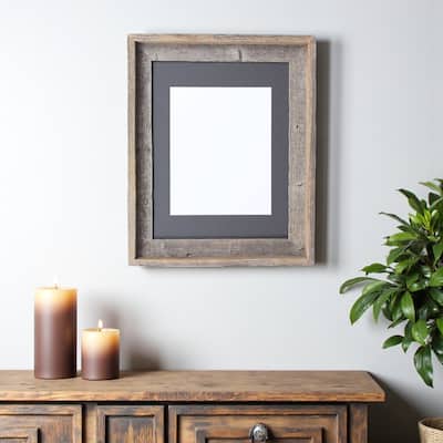 14"x18" Rustic Cinder Picture Frame with Plexiglass Holder