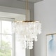 preview thumbnail 11 of 24, INK+IVY Isla Dimmable Layered Capiz Chandelier