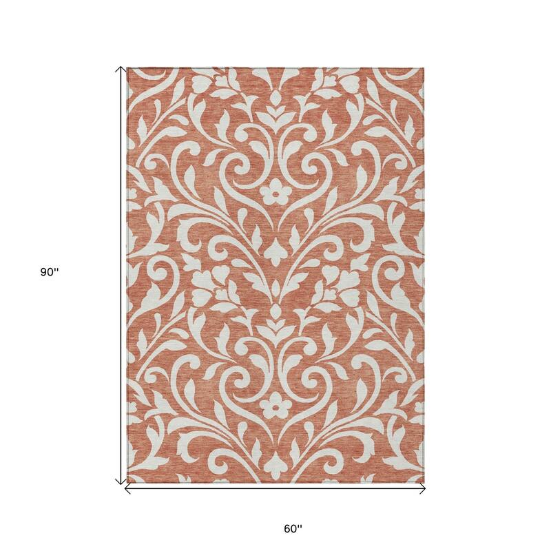 HomeRoots Floral Transitional Rectangle Outdoor Rug
