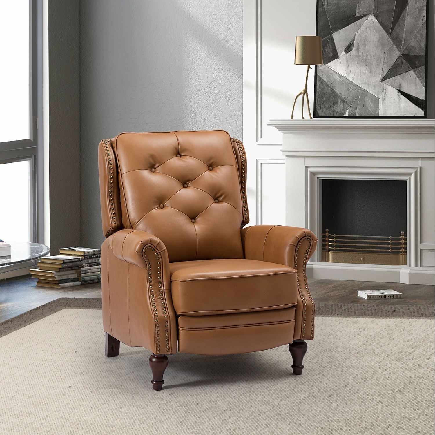 Leather recliner top with legs