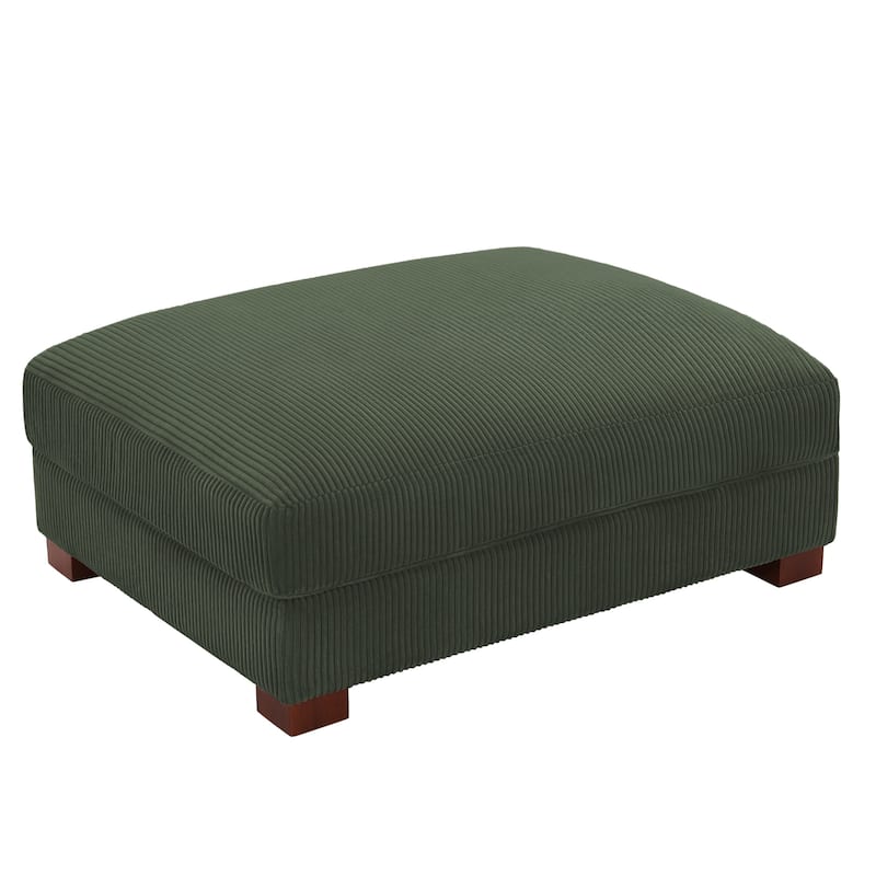 Sofa Corduroy Ottoman with Soild Wood