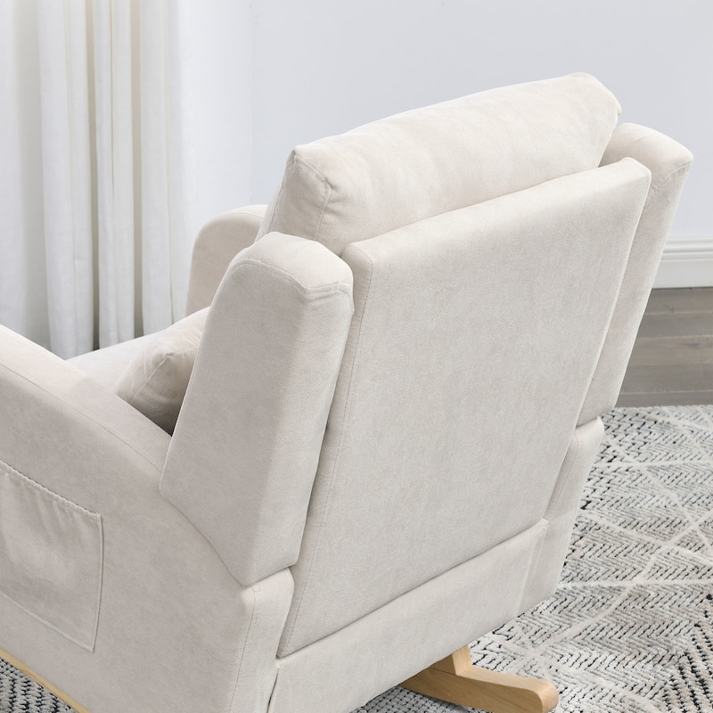 27.5 "W Modern Accent High Back Rocker chair