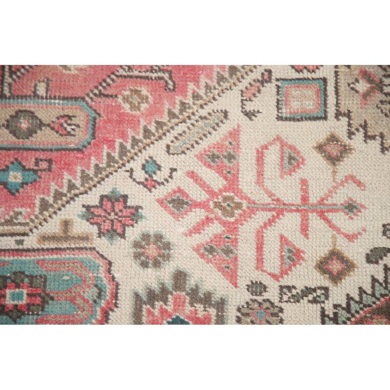 Hand Knotted Oriental 100% Wool Carpet Traditional Medallion Pink Tabriz Area Rug - 12' 4'' X 9' 5''