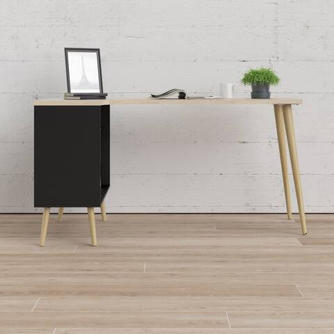 Carson Carrington Kristiansund 2-drawer 3-Shelf L-shaped Desk
