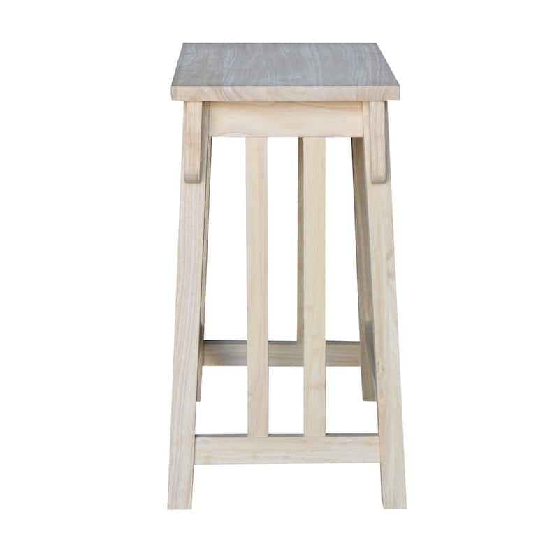 24-inch Unfinished Solid Parawood Mission Counter Stool