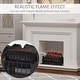 preview thumbnail 4 of 7, Electric Fireplace Log Insert with Realistic Ember Bed, Fireplace Heater with Remote Control, and 8H Timer, 1500W, Black