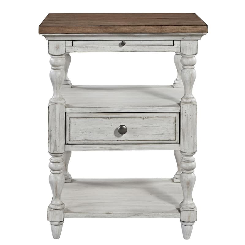 Farmhouse Reimagined Antique White 1-Drawer Night Stand