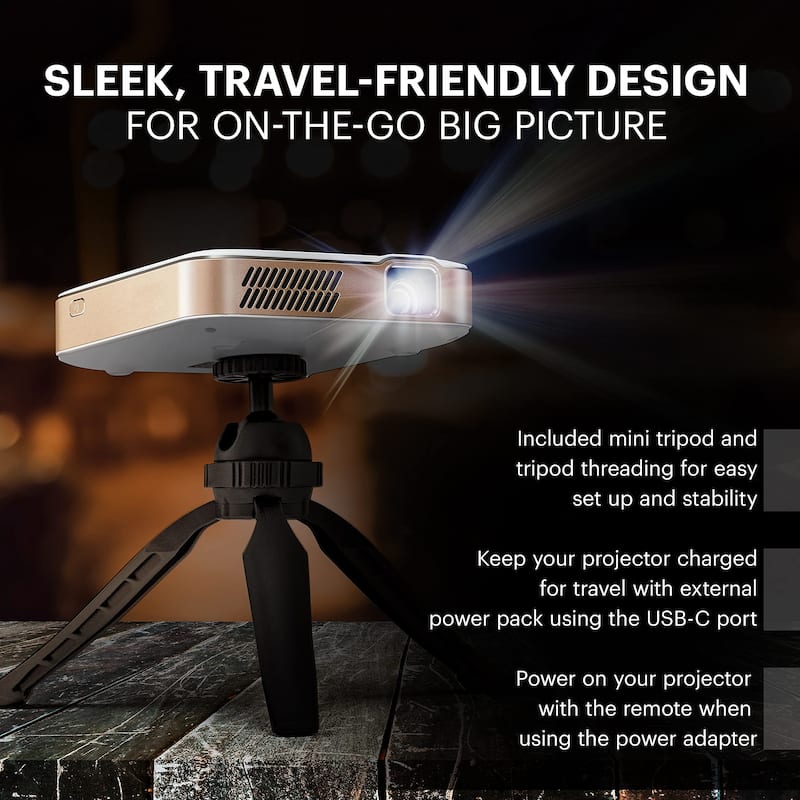 Kodak Luma 400 Smart Projector, HD Portable Pico Projector with Wi-Fi, Bluetooth & Tripod