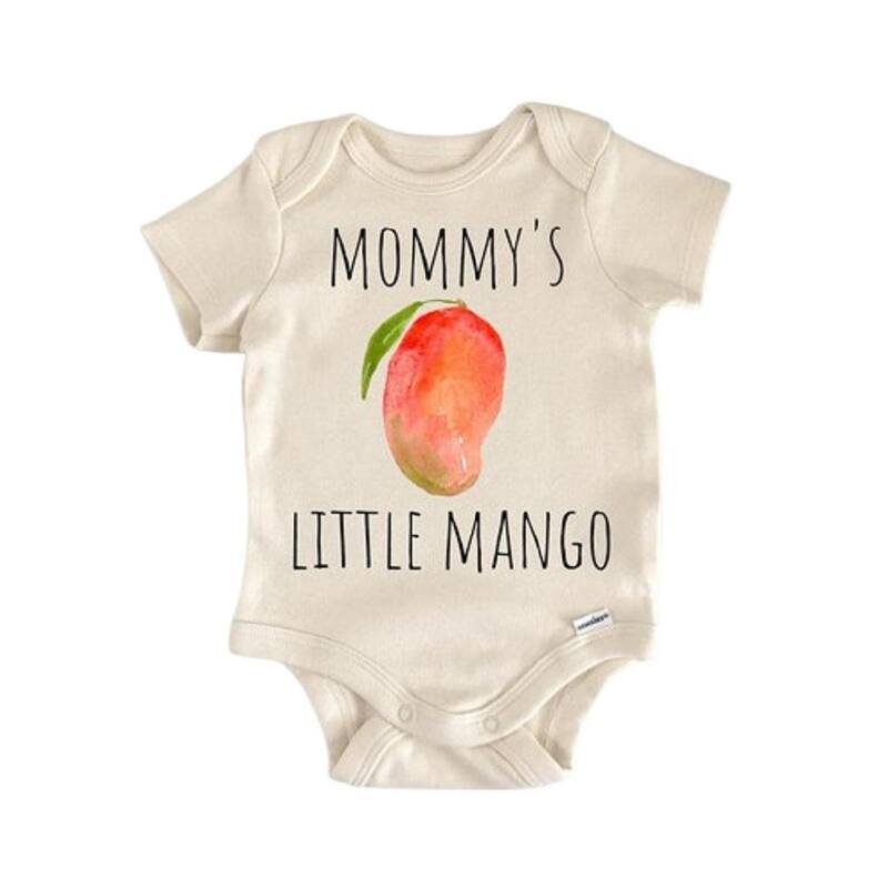 Mango Fruit Tropical - Baby Boy Girl Clothes Infant Bodysuit Funny Cute Newborn - White - 3-6M