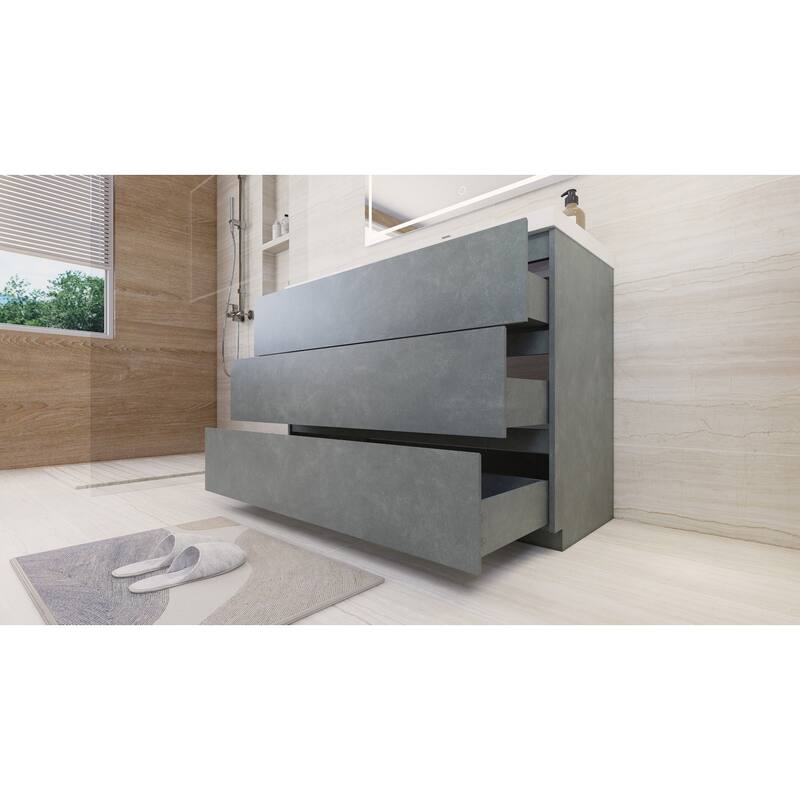 Aron 48'' Freestanding Vanity with Reinforced Acrylic Sink