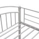 preview thumbnail 12 of 15, Elegant Twin Over Twin Metal Bunk Bed with Built-in Ladder and Guardrails, Divided into Two Beds, Silver