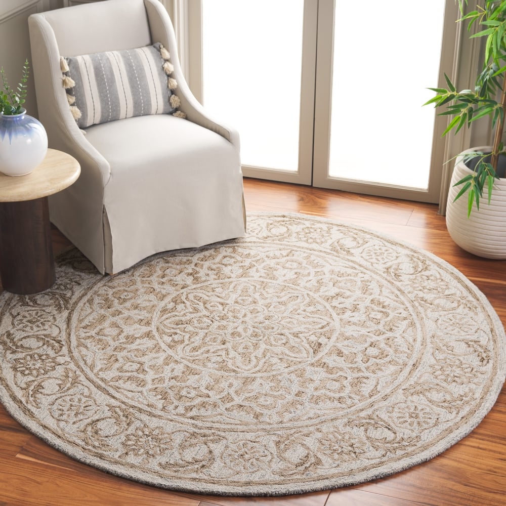 SAFAVIEH Handmade Micro-Loop Orhideea Transitional Wool Rug