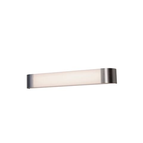 Allen 4-feet Satin Nickel LED Vanity, White Acrylic Shade