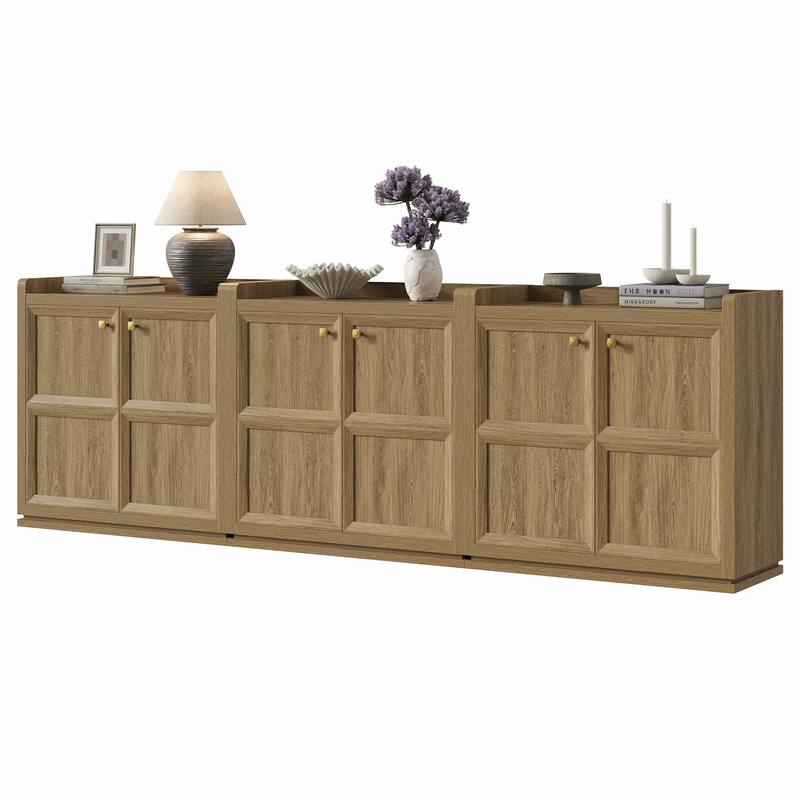 Multifunctional Minimalist Side Cabinet with 3D Design