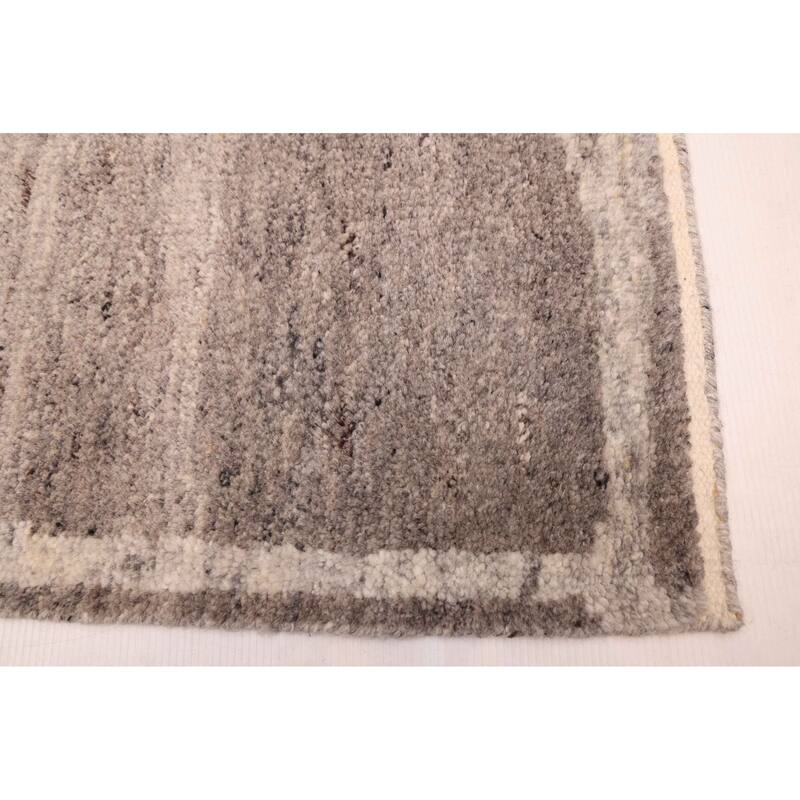 ECARPETGALLERY Hand-knotted Tangier Light Khaki Wool Rug - 4'11 x 7'10