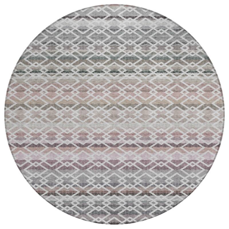 Machine Washable Indoor/ Outdoor Cabo Stripe Chantille Rug