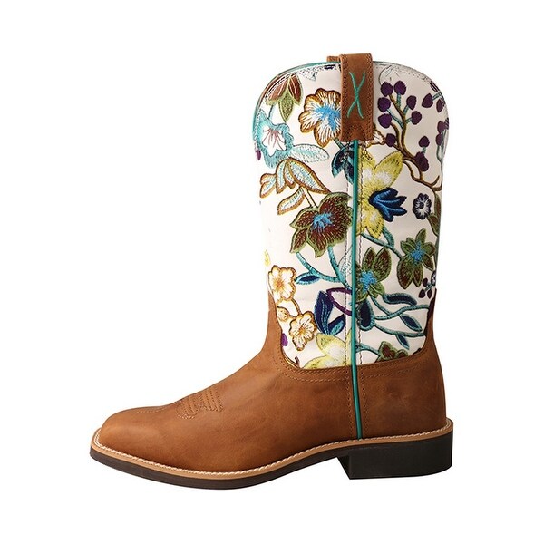 twisted x women's floral steel toe western work boots