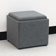 preview thumbnail 16 of 25, Adeco Storage Ottoman With Tray