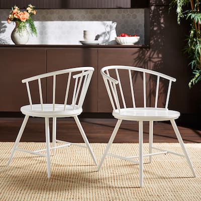 Truman Slope Low Back Windsor Metal Side Chairs (Set of 2) by iNSPIRE Q Modern
