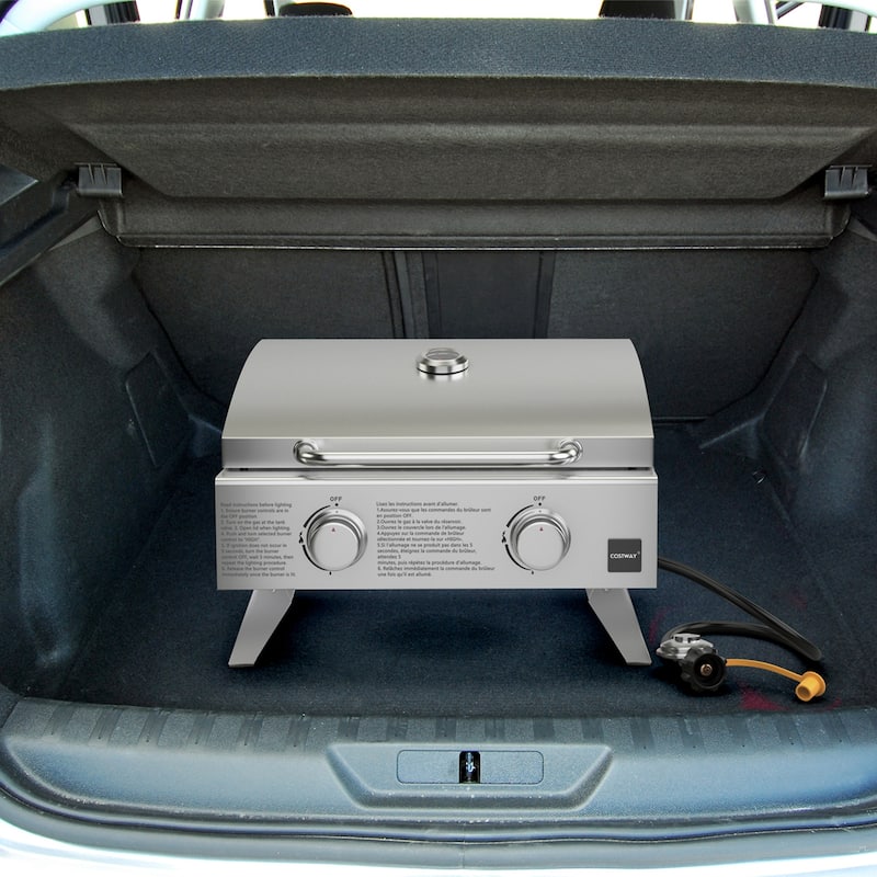 Costway 20,000 BTU Portable Gas Grill with Lid & Handle Top - See Details