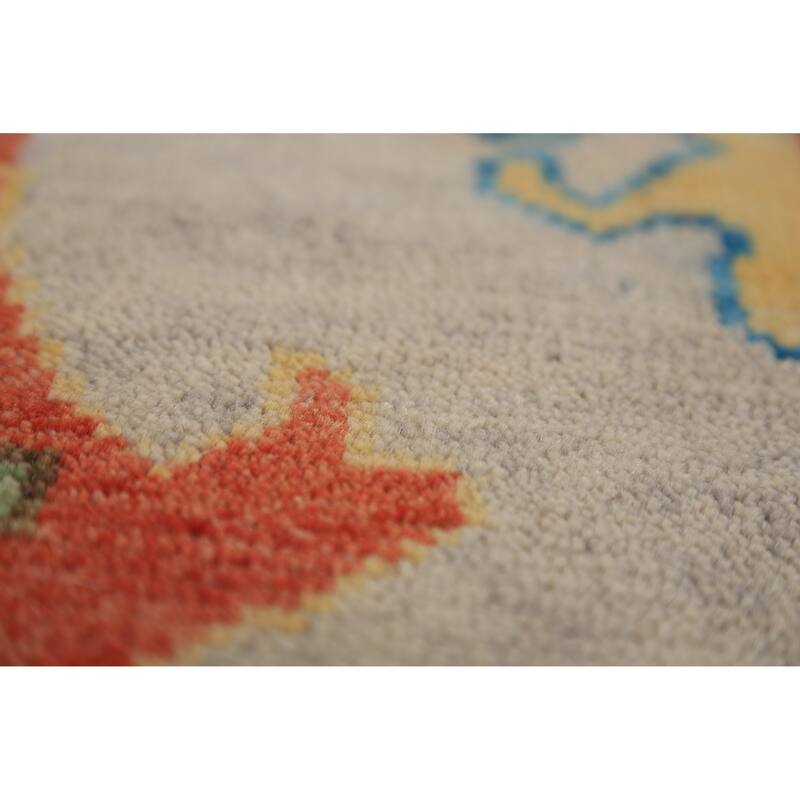 Beige Oushak Oriental Area Rug Hand-Knotted Wool Carpet - 7'10"x 10'0"
