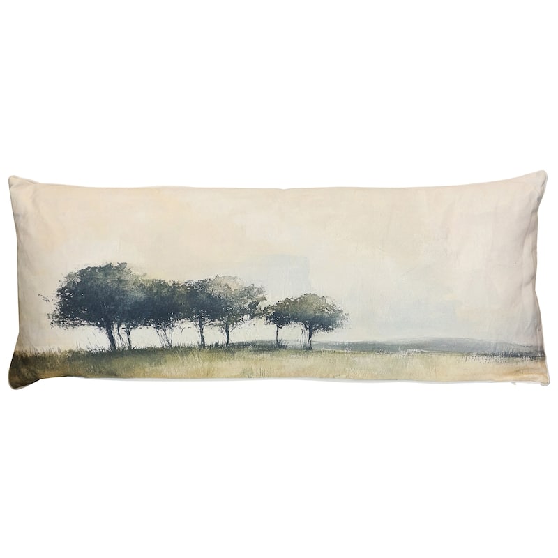 StyleCraft Tamara Day for StyleCraft Quiet Meadow Tree Line Pillow - Multicolor - 36" x 14"