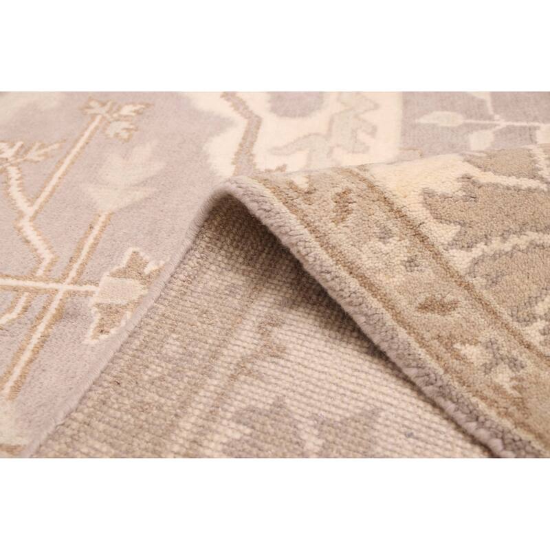 ECARPETGALLERY Hand-knotted Royal Oushak Grey Wool Rug - 7'11 x 9'10