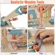 preview thumbnail 7 of 7, Multicolor Kids Play Tool Workbench Set with Magnetic Rack and Open Shelf - 24" x 12" x 31" (L x W x H)