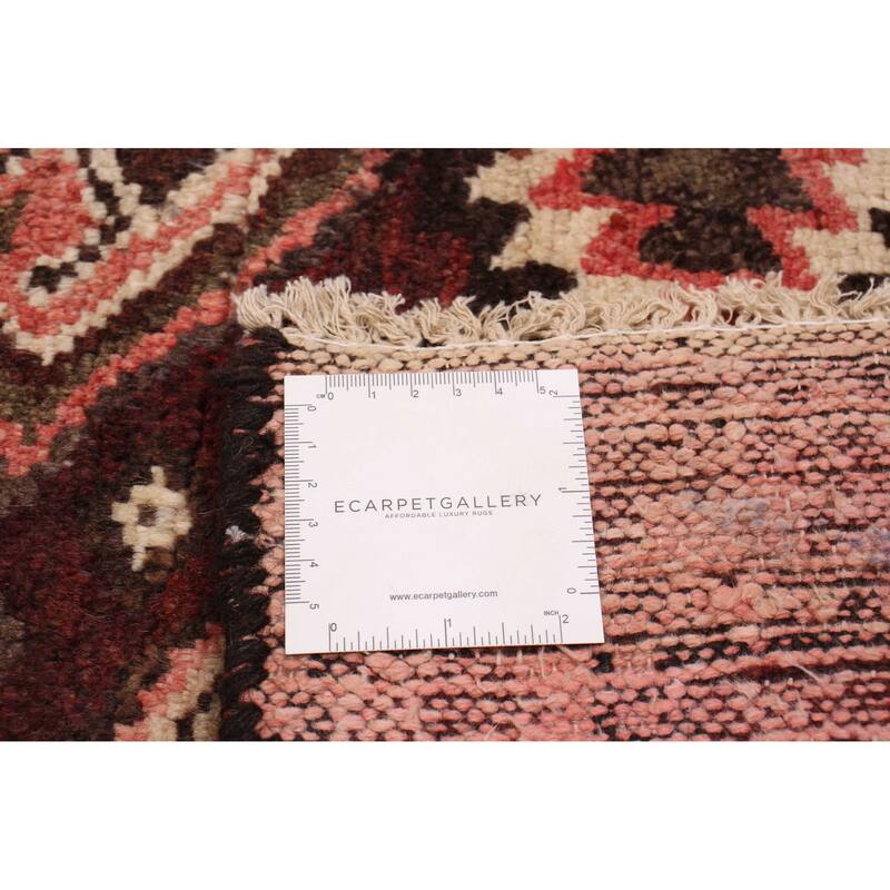 ECARPETGALLERY Hand-knotted Melis Vintage Dark Brown Wool Rug - 3'5 x 9'8