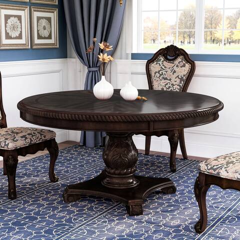 Furniture of America Kova Cherry Finish 60-inch Round Dining Table