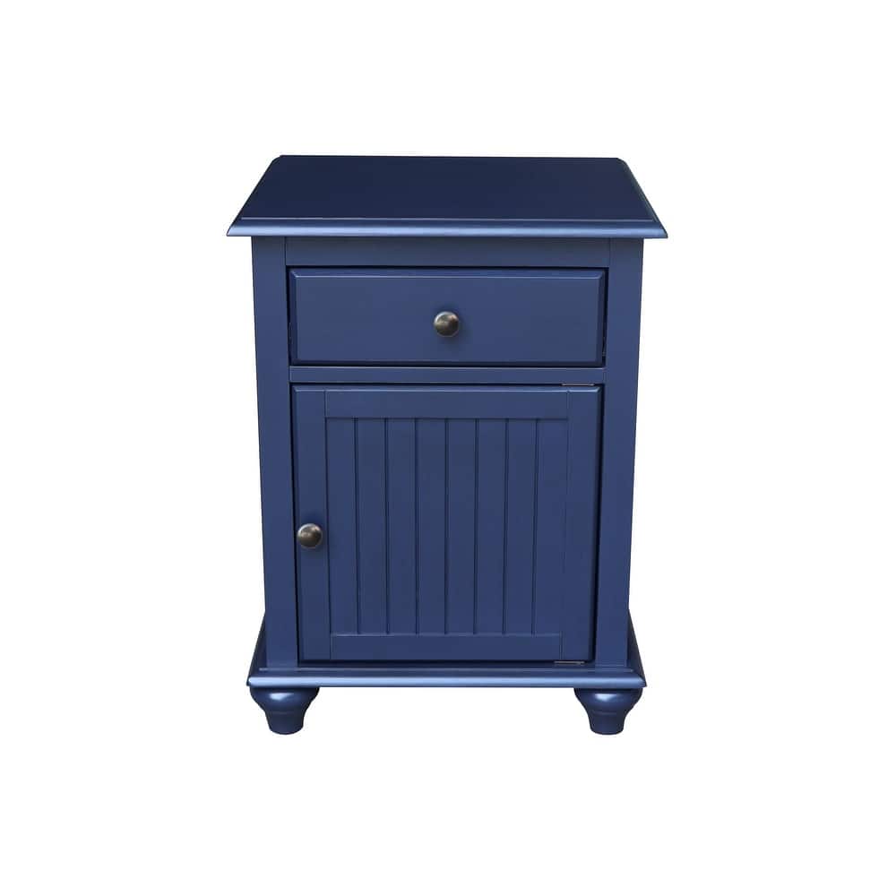 International Concepts Solid Wood Nightstand with Storage Cabinet