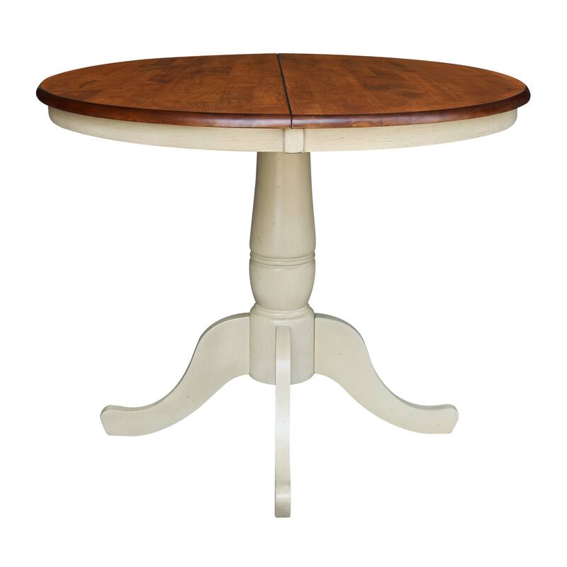 The Gray Barn Jalisco 36-inch Round Top Pedestal Table with 12-inch Leaf