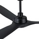 preview thumbnail 15 of 15, 80" Black Modern Large Solid Wood 6-Speed Dimmable Ceiling Fan with Light Remote