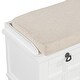 preview thumbnail 25 of 23, Upholstered Storage Bench & Unique Removable Seat Cushion Design with 3 Drop Down Storage Doors and Spacious Storage Space