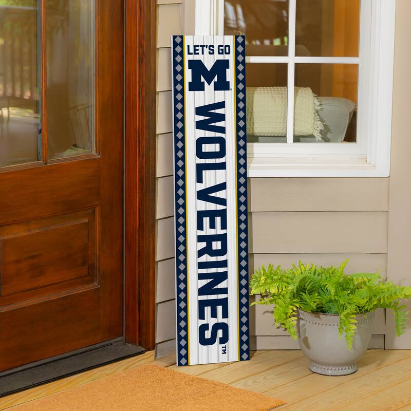 47" Double Sided Seasonal Porch Leaner, University Of Michigan - 47" x 11.25"
