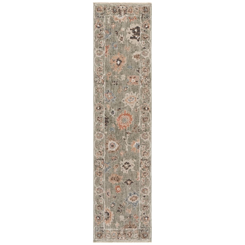 Lauren Ralph Lauren Karena Transitional Rug - Green/Ivory Rust - 2' x 8' Runner