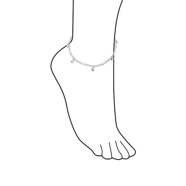 Q&Locket 925 Sterling Silver Heart Love Double Chain Anklet Women Girls Ankle Bracelet Q&Locket 925 Sterling Silver Heart Love Double Chain Anklet Women Girls Ankle Bracelet
