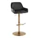 Option Black Faux Leather/Gold Metal