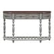 preview thumbnail 3 of 42, Vintage Curved Console Table Sofa Table Entryway Table with 4 Drawers and Bottom Shelf