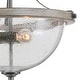 preview thumbnail 6 of 6, Modern Farmhouse 3-Light Faux Wood Semi-Flush Mount Bowl Glass Shade - W13.3"x H12.6"